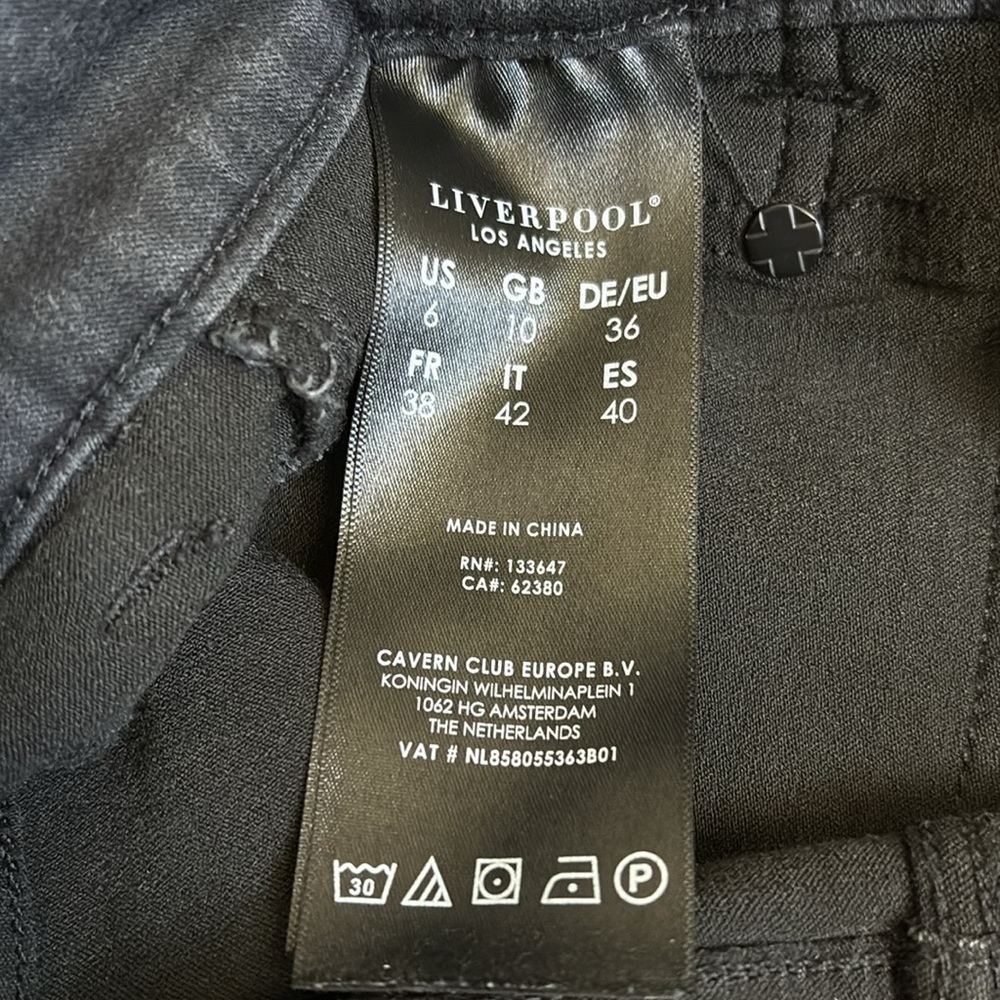 Liverpool Black Skinny Pull On Jeans Size 28 - Picture 16 of 16